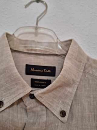 Camisa lino de Massimo Dutti. Talla M