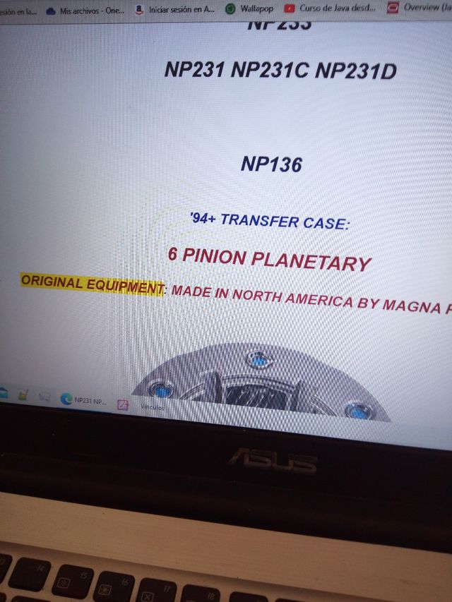 Jeep wrangler rodamiento planetario grande