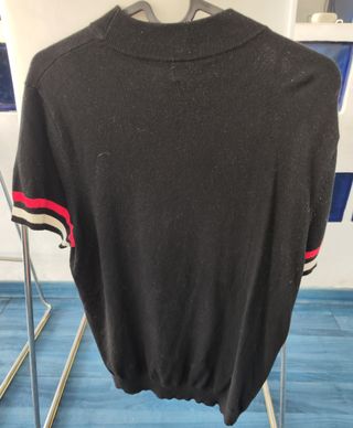 Polo cuello alto y mao Talla M Zara Negro 