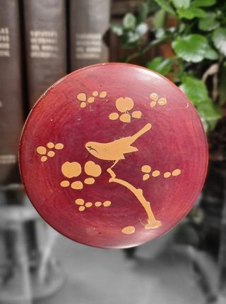 Juego de posavasos con caja en laca china