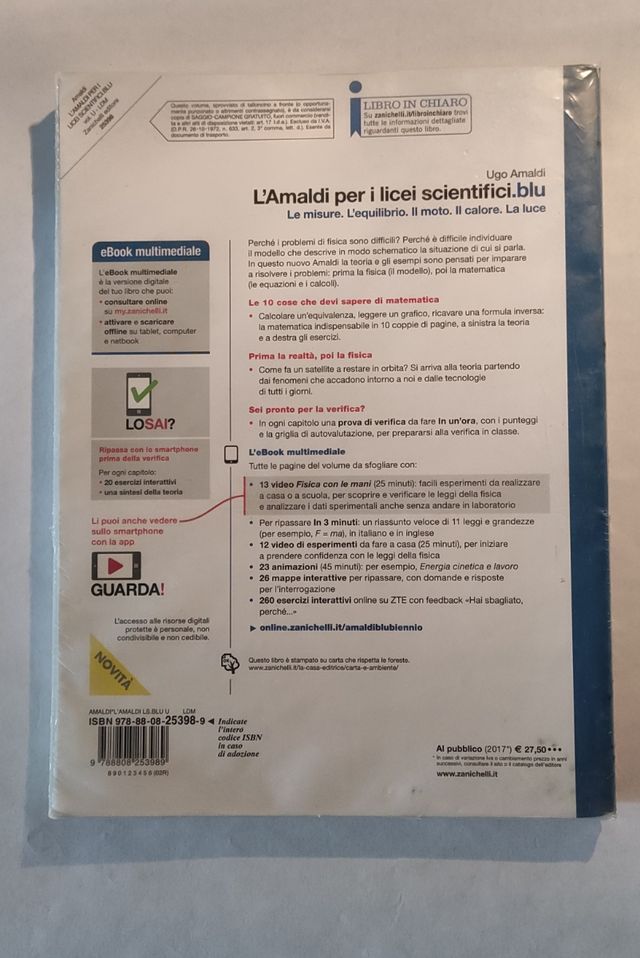 L'amaldi per i licei scientifici.blu