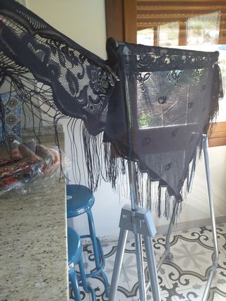 mantoncillo simil encaje negro