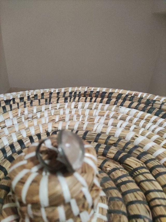 Anillo piedra blanca transparente