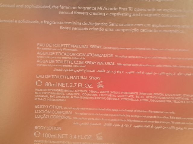 Colonia + crema corporal