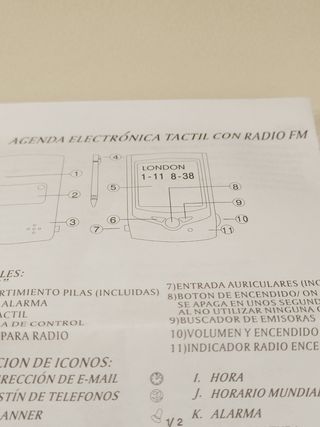 Agenda electrónica y radio. Nueva