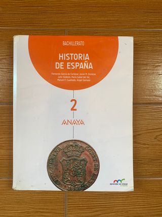 Libro historia de España 2 bachillerato anaya
