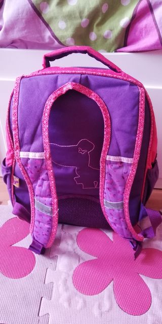 Mochila cole rosa y morada