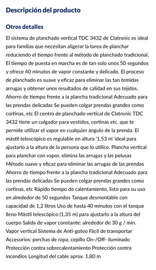 Centro de planchado vertical de vapor