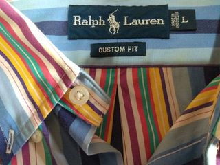 Camisa Ralph Lauren manga larga talla L Custom Fit