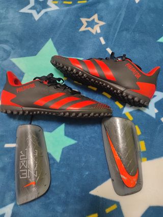 BOTAS Y ESPINILLERAS FUTBOL