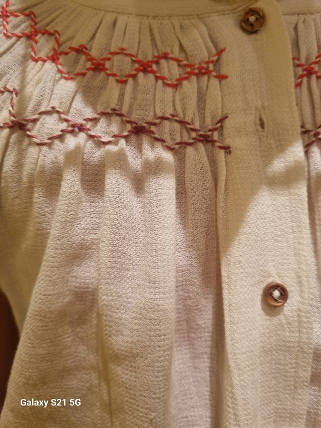 Camicia in bambù beige per bambine Nanos misura 10