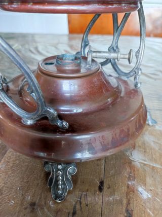 Antico Samovar metà Ottocento in argento e rame