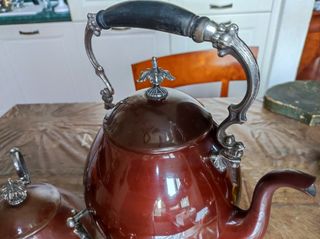 Antico Samovar metà Ottocento in argento e rame