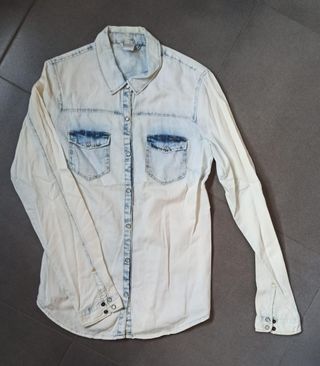 Lote 3 camisas vaqueras, Stradivarius, Bershka