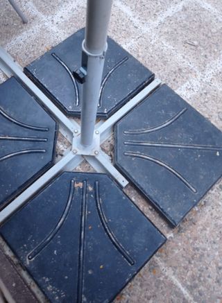 estructura y base pérgola