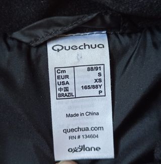 Plumas Quechua (Decathlon), talla S