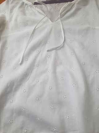 Camisa Massimo Dutti Blanca Bordada