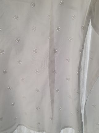 Camisa Massimo Dutti Blanca Bordada
