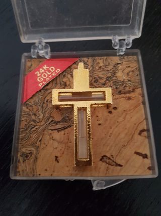 Jordan River Cross 24K Gold Plated