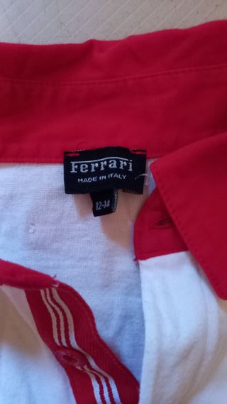 polo ferrari vintage tg 12 anni formula1