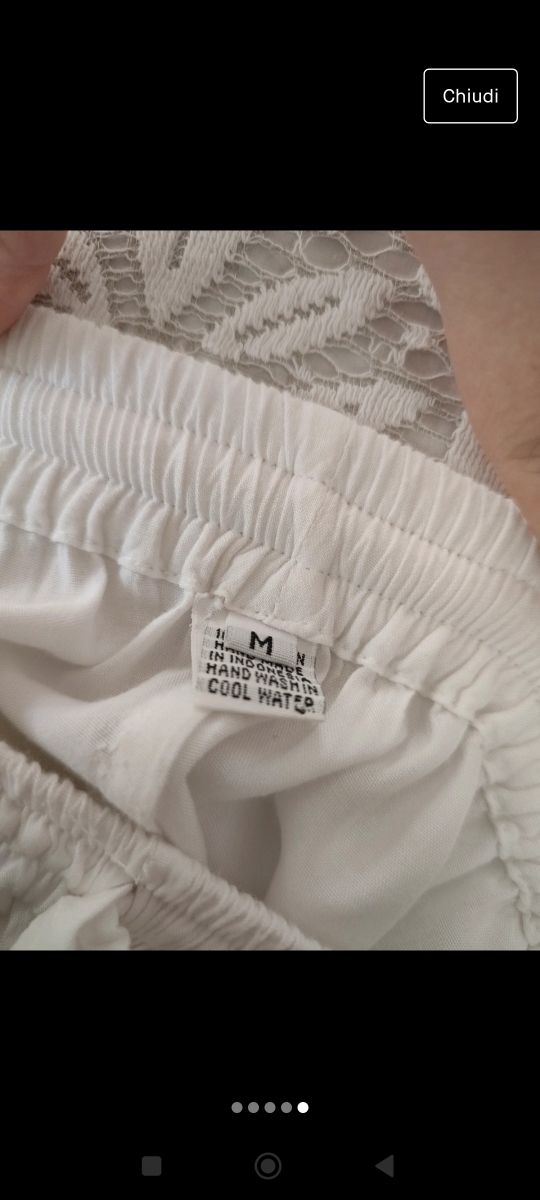 Completo in tessuto leggero Applicazioni in paille