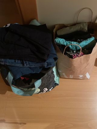 Dos bolsas de ropa ( recoger en mano)