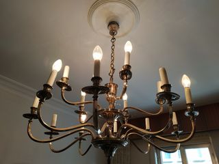 Lámpara vintage de araña.