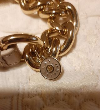 PULSERA DE ACERO Y CUERO de BIMBA Y LOLA