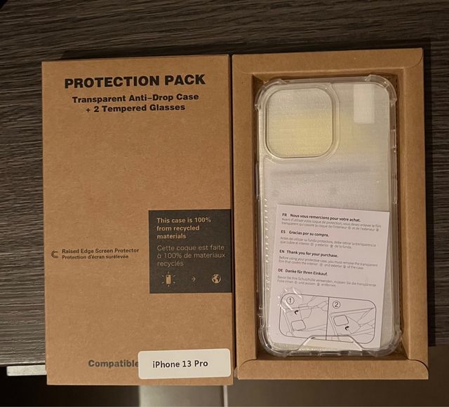 Funda trasera iPhone 13 Pro + 2 cristales templado