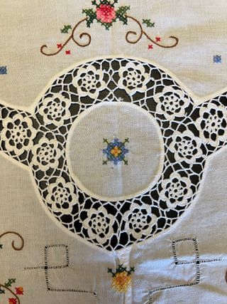 mantel grande de algodón