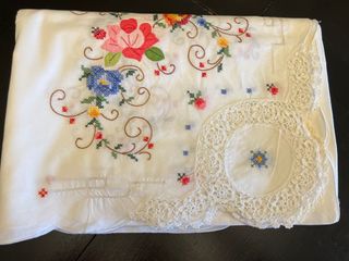mantel grande de algodón