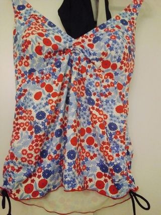 Bañador falda con braguita talla S floral