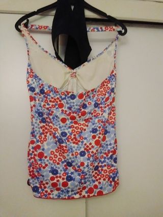 Bañador falda con braguita talla S floral