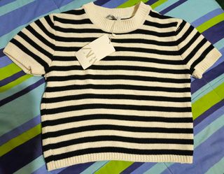 Falda larga y jersey Chenilla Zara L