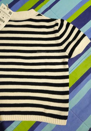 Falda larga y jersey Chenilla Zara L