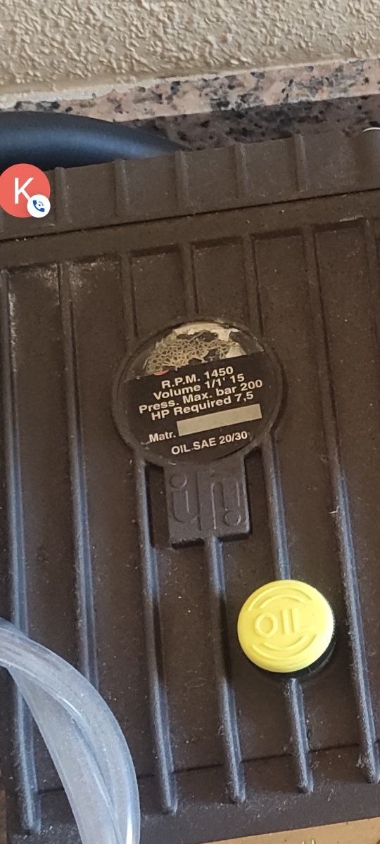 Bomba de presión para lavar