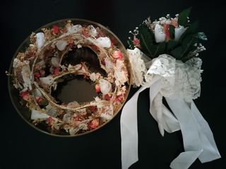 Vestido de novia completo con complementos 