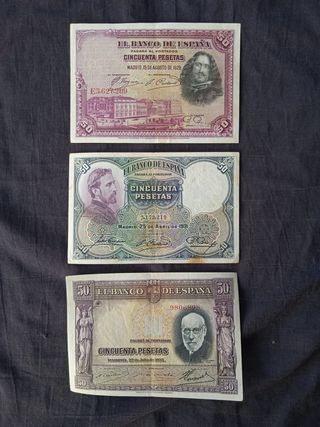 Billetes España Antiguos
