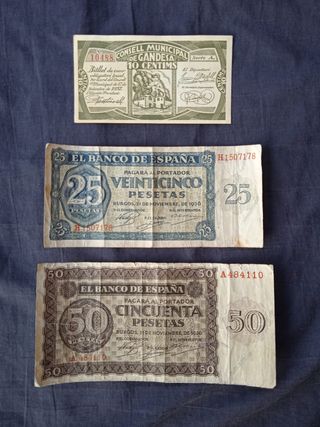 Billetes España Antiguos