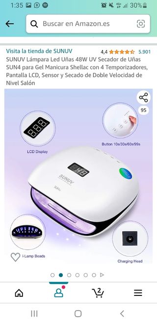 Lámpara/secador de uñas Led 48W