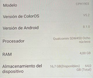 Oppo Ax7 Azul 64gb. Dual sim