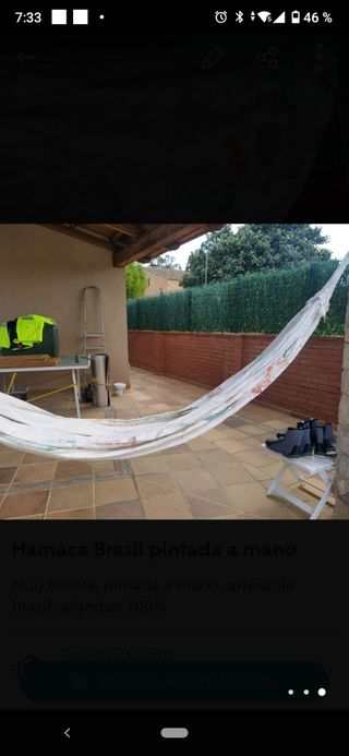 Hamaca de algodón pintada a mano