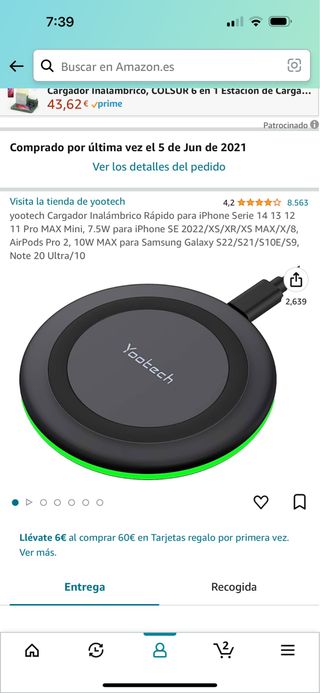 Cargador inalámbrico