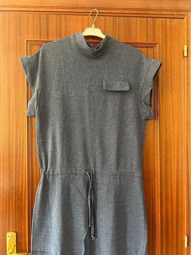 Vestido azul con chispitas color plata De Nanük