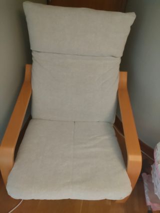 Butaca estilo Poang de Ikea 