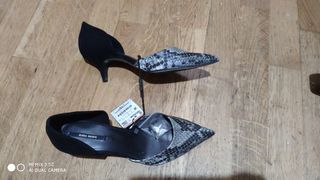 zapatos de tacón bajo nuevo,sin usar