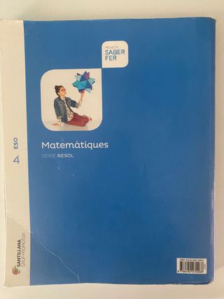 Libro de Matemáticas . 4 ESOSerie Resol