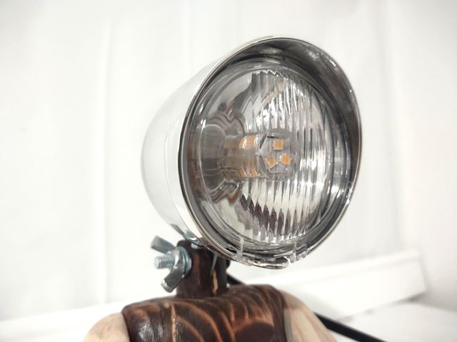 Lampada Omino  in legno ( lámpara , lampe)