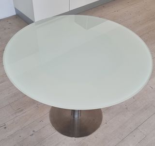 Tavolo rotondo vetro satinato 100ø