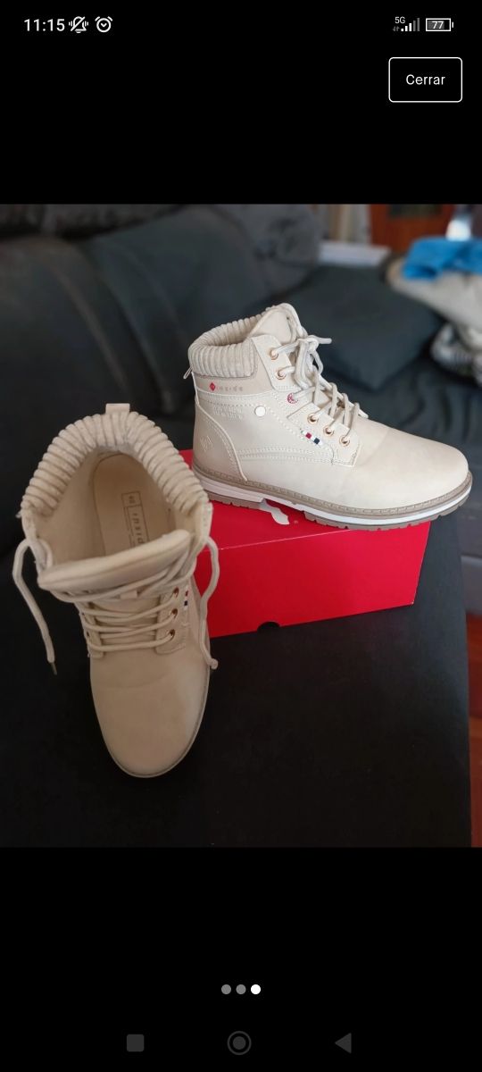 Botas beige Inside